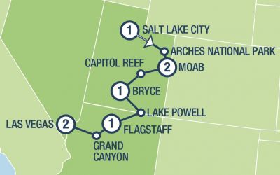 Map showing the Tour regions